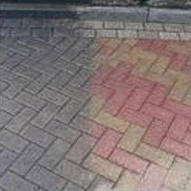 DEVOR CIME élimine les dépôts de ciment sur les carrelages, les briques et pavés